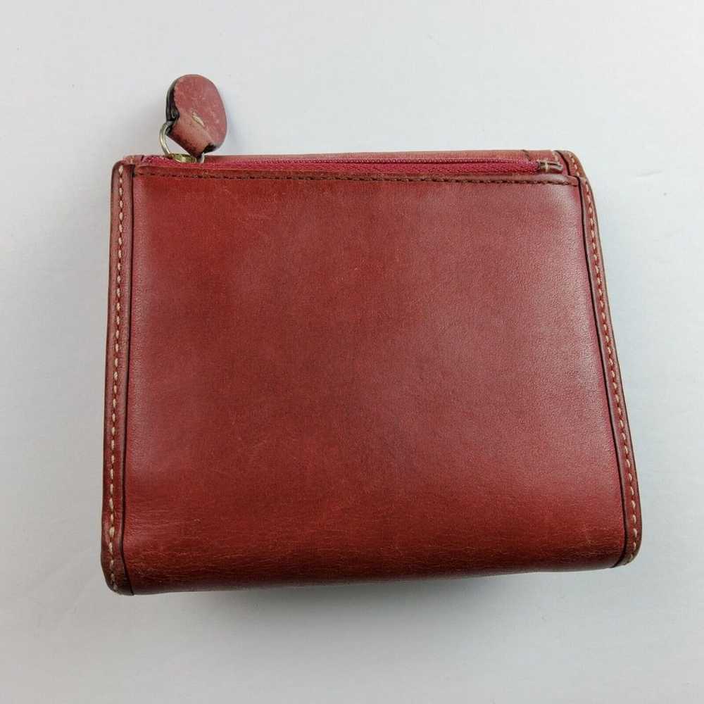 Vintage Coach Leather Turnlock Small Wallet Red - image 3