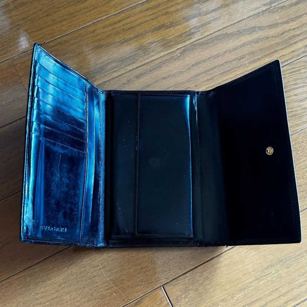 BVLGARI Bulgari Tri-Fold Wallet Black - image 4