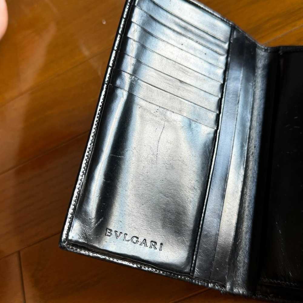 BVLGARI Bulgari Tri-Fold Wallet Black - image 5