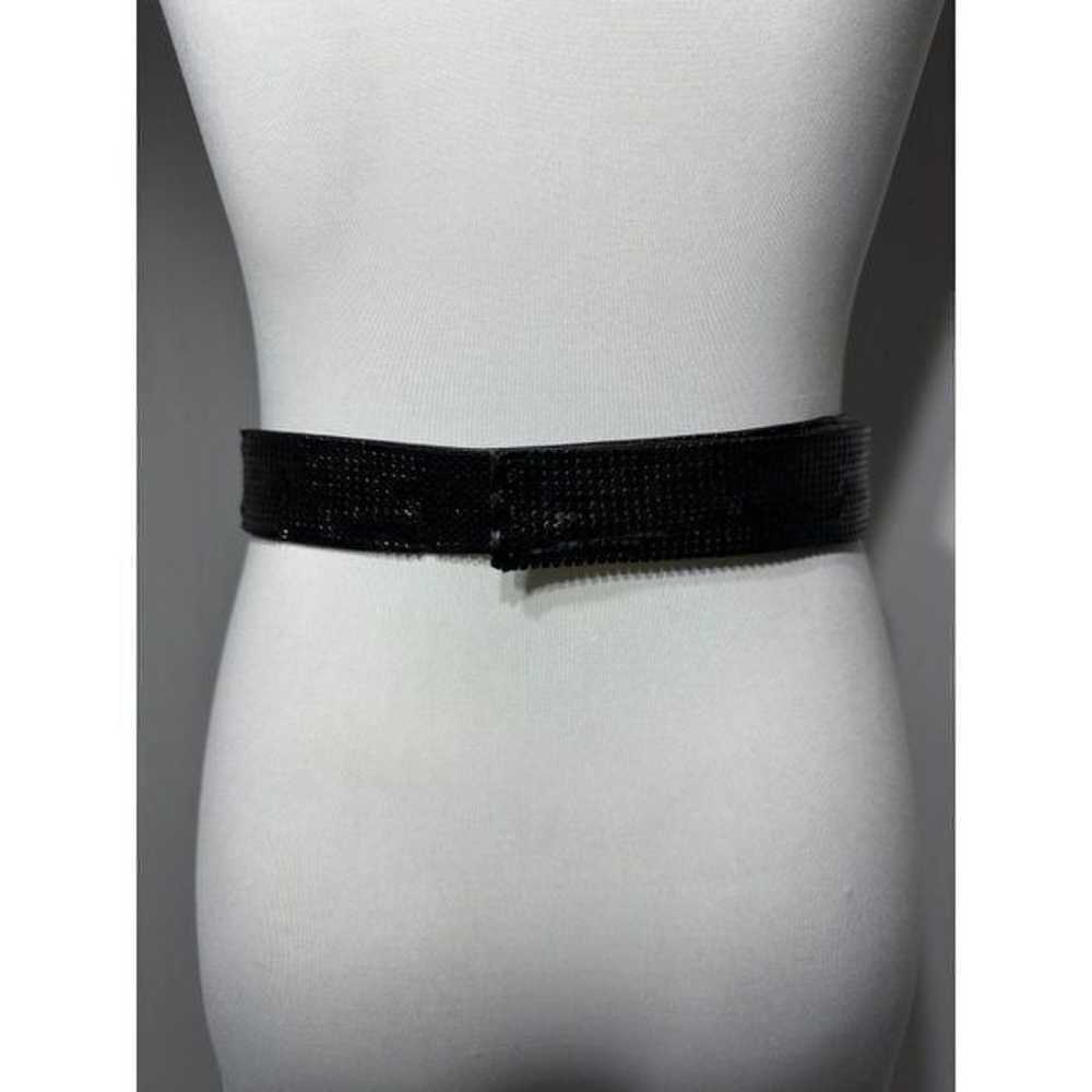 Vintage 80s Mesh Metal Bow Belt - image 4