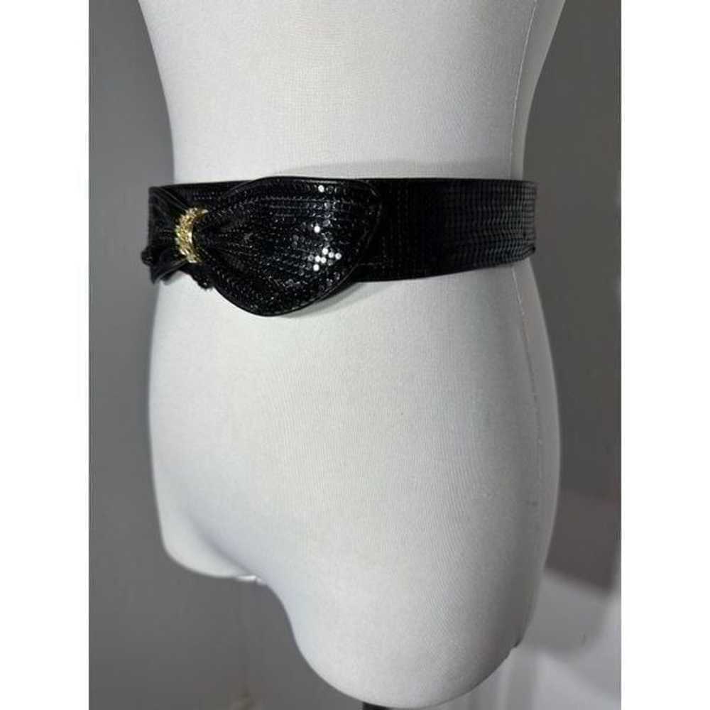 Vintage 80s Mesh Metal Bow Belt - image 5