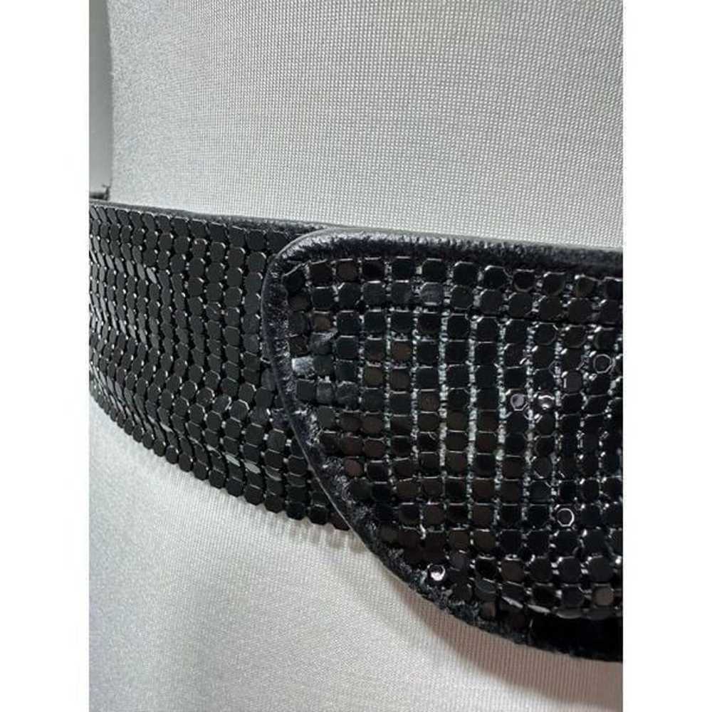 Vintage 80s Mesh Metal Bow Belt - image 6