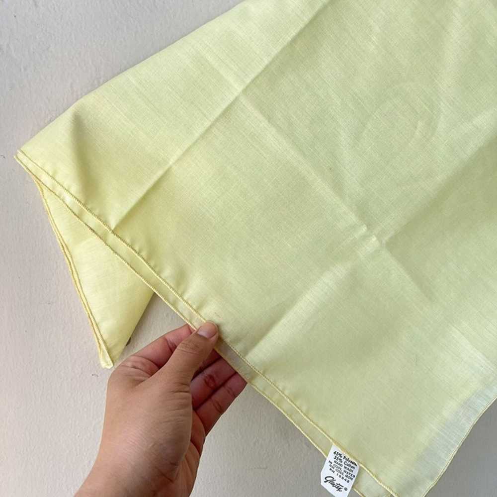 Vintage 60s 70s Glentex Pastel Yellow Square Scarf - image 5