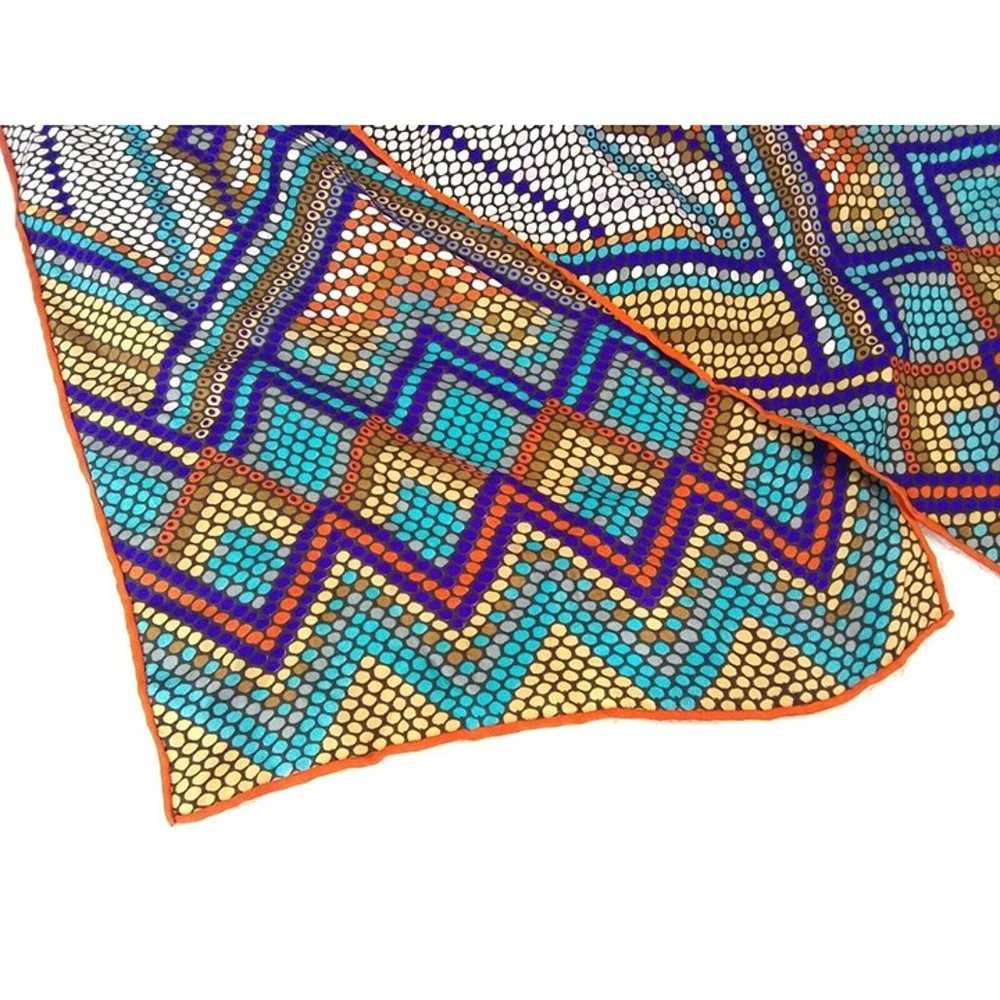 Vtg. Givenchy Rectangle  Scarf Geometric Mosaic T… - image 6