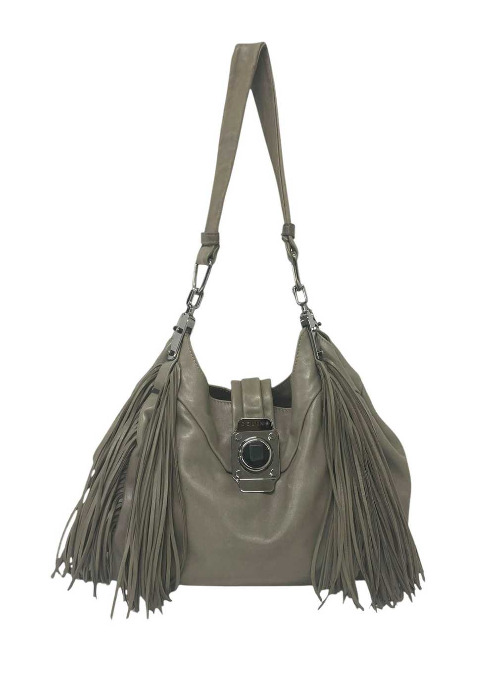 CELINE/Hand Bag/Cotton/GRY/FRINGE TRIMMED DIMITRI… - image 1