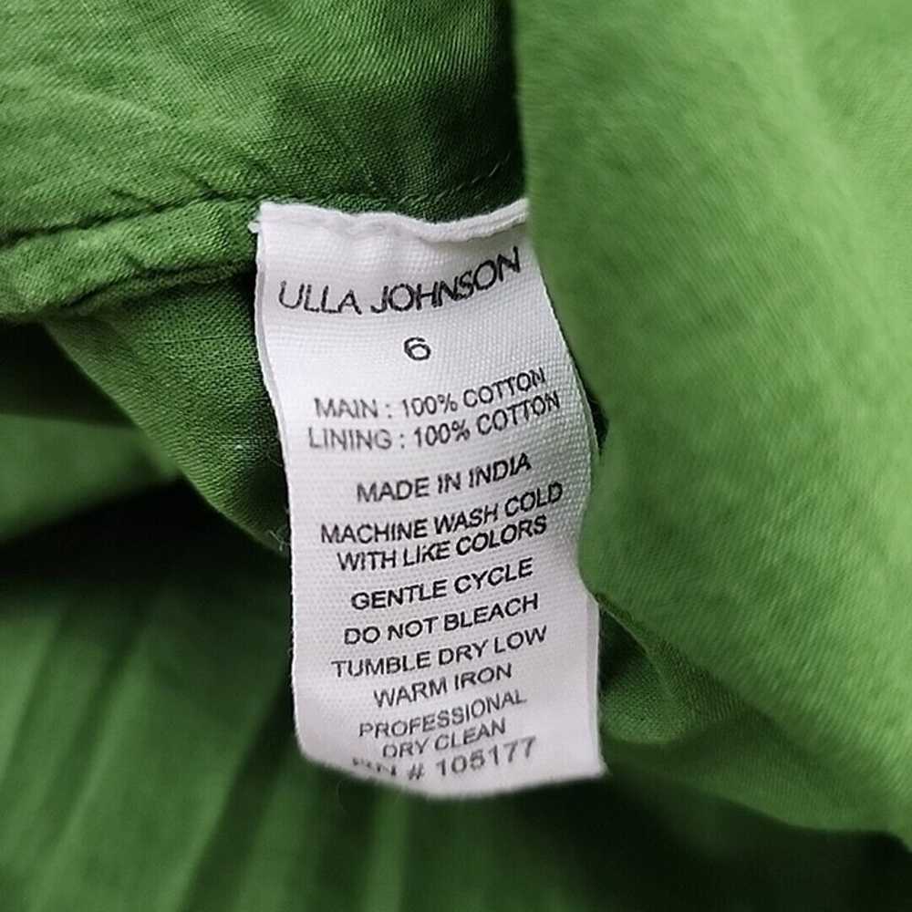 Ulla Johnson Matilde Dress Lichen Size 6 Green Ey… - image 8