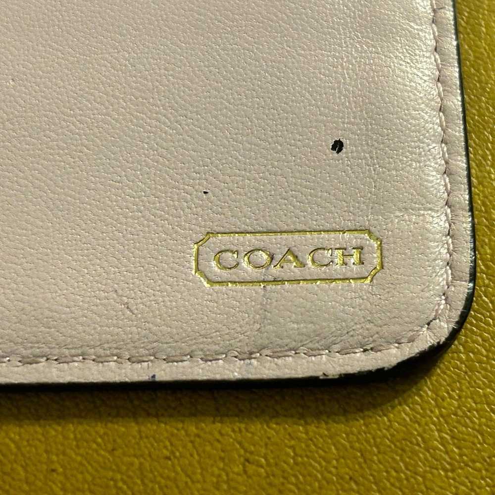 Vintage Coach Madison Brown & Pink Leather Wallet… - image 11