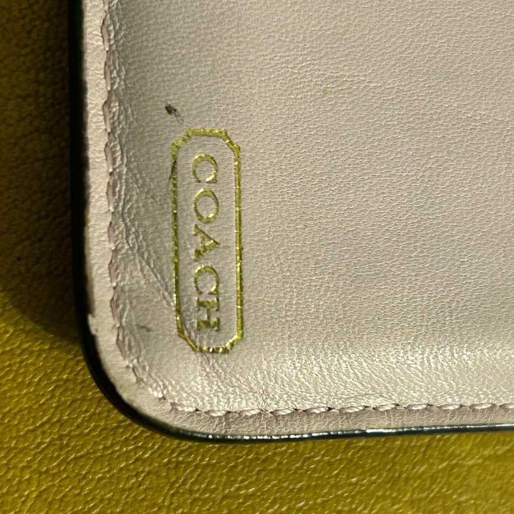 Vintage Coach Madison Brown & Pink Leather Wallet… - image 6