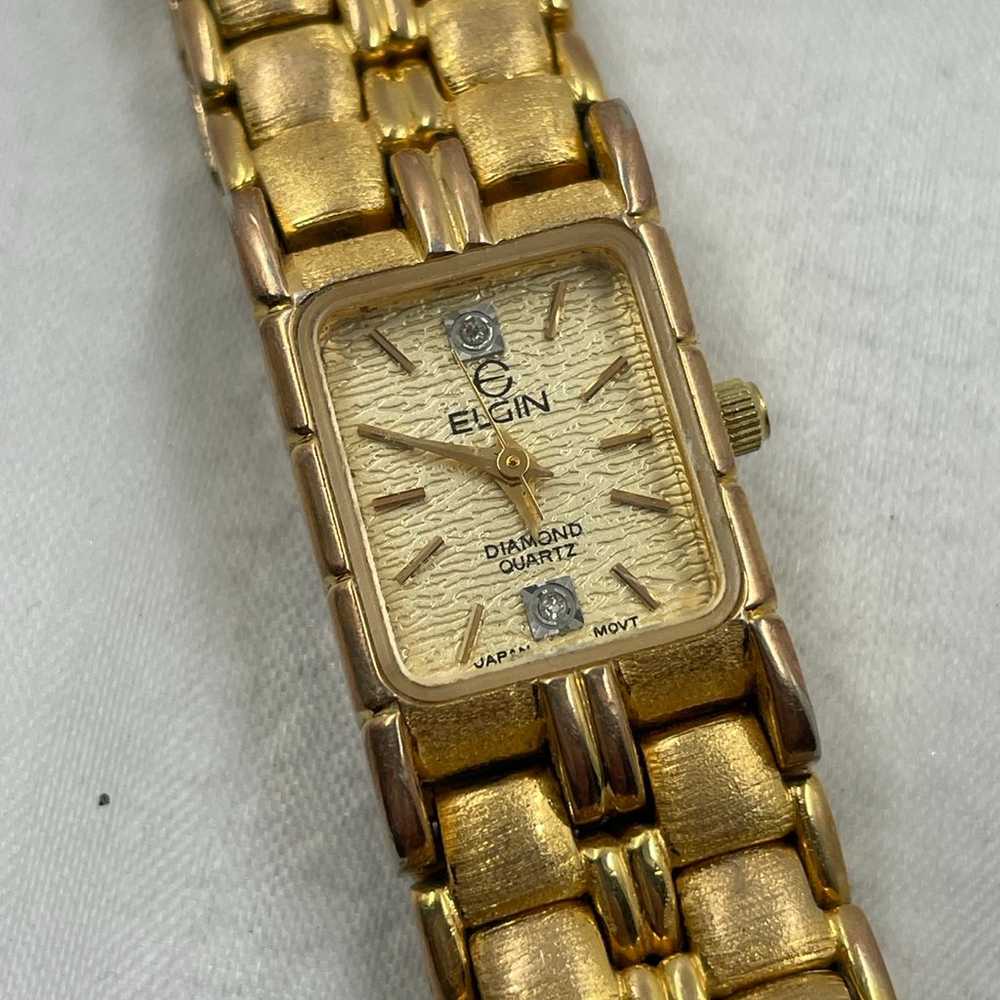 Vintage Elgin Diamond Quartz Watch - image 2