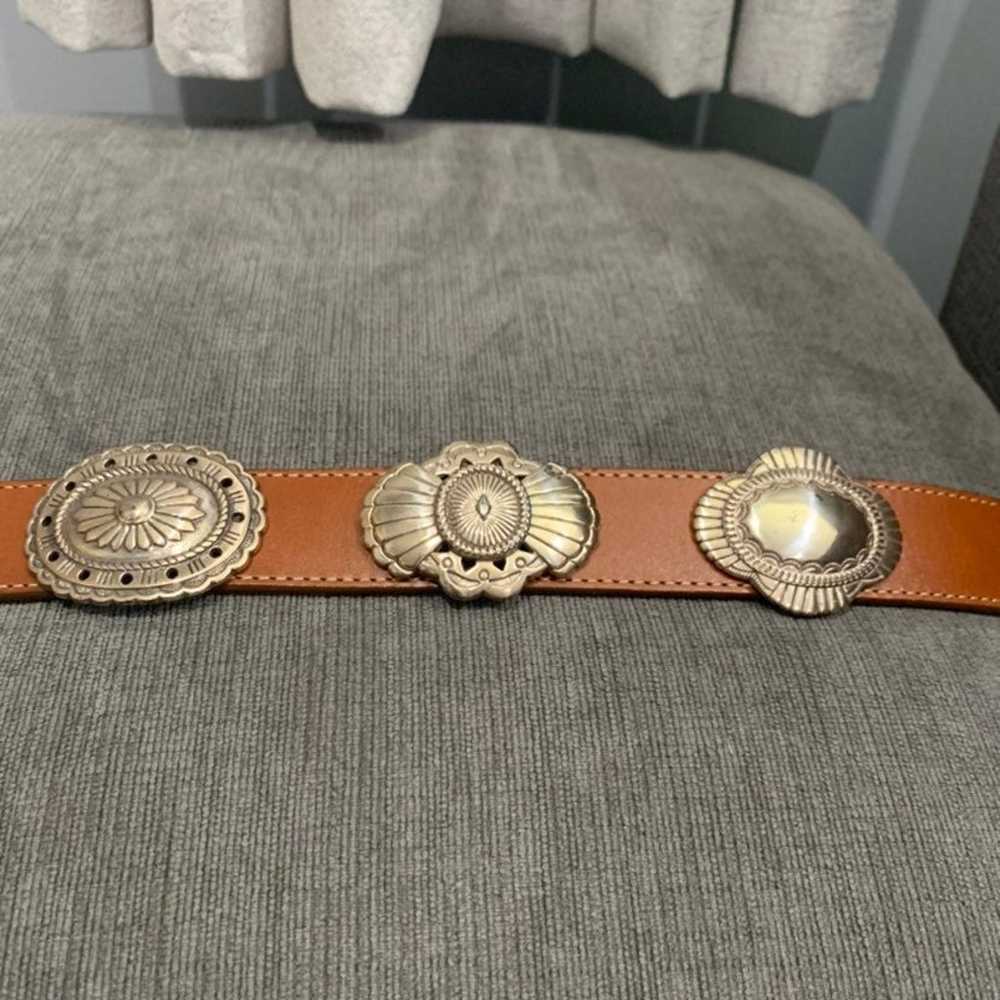 Vintage Justin Tp Grain Cowhide  Belt - image 3