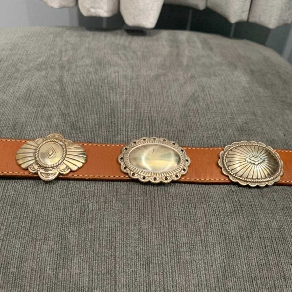 Vintage Justin Tp Grain Cowhide  Belt - image 4