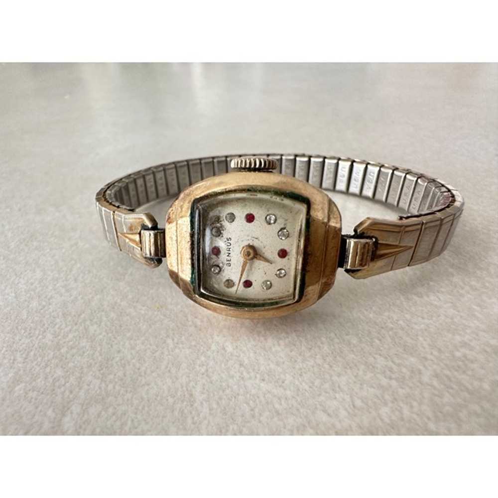 Benrus vintage MCM ladies 10kt rolled gold plate … - image 1