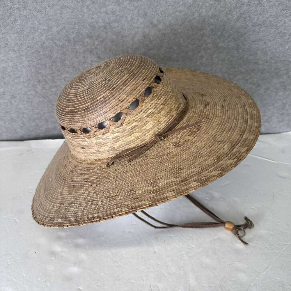 Tula Palm Straw Wide Brim Sun Hat Wide Brim Vinta… - image 3