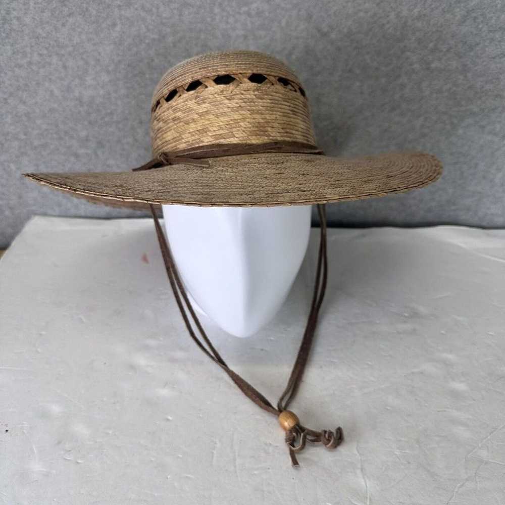 Tula Palm Straw Wide Brim Sun Hat Wide Brim Vinta… - image 5