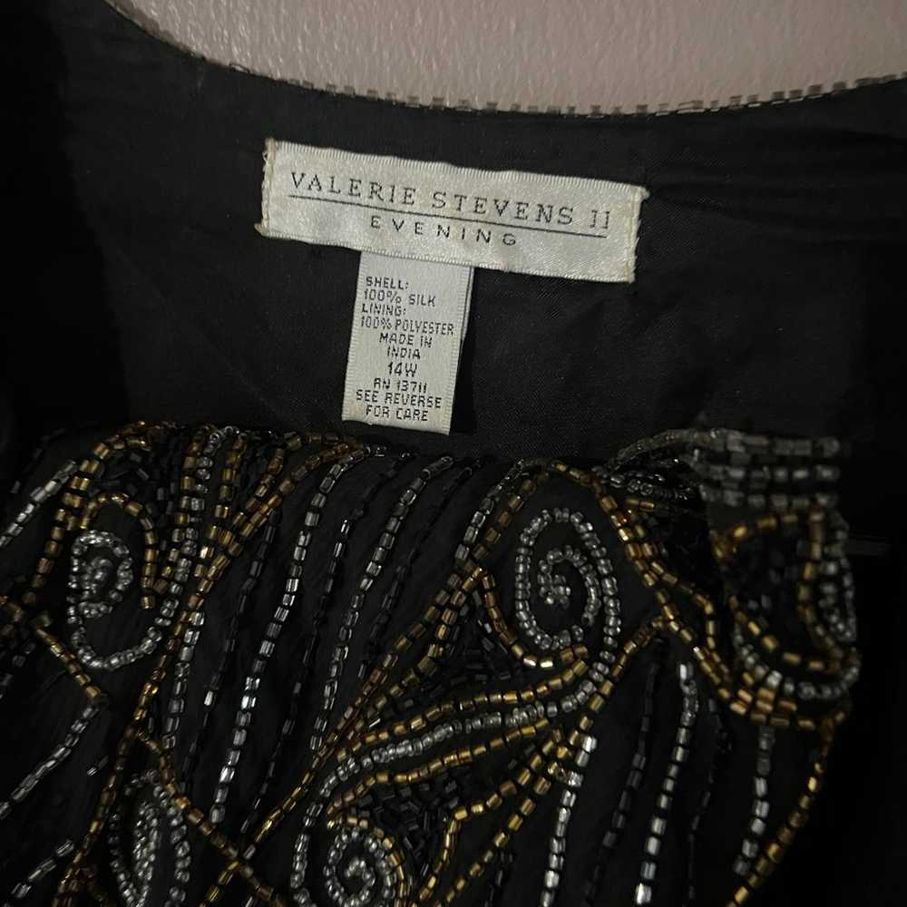 Valerie Stevens II Eveming size 14 silk black gol… - image 2