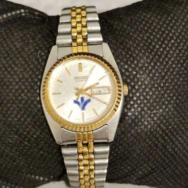 Vintage Seiko Day/Date Logo Art Two-Tone Ladies W… - image 1