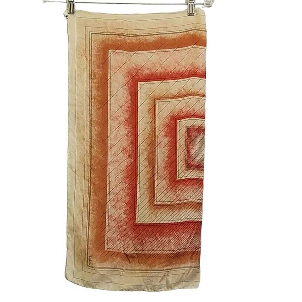 Echo Vintage Silk Square Scarf Geometric Square R… - image 3