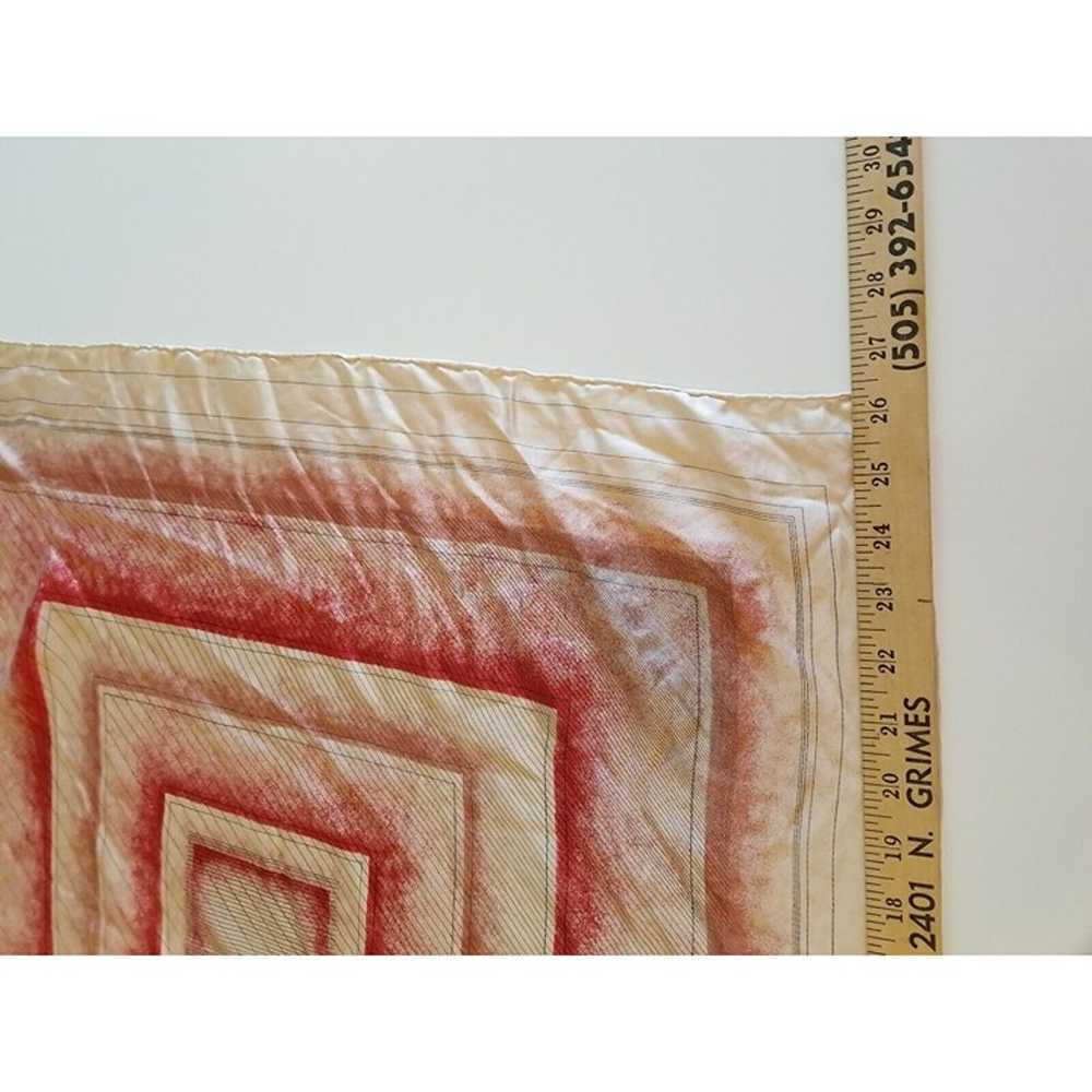 Echo Vintage Silk Square Scarf Geometric Square R… - image 7