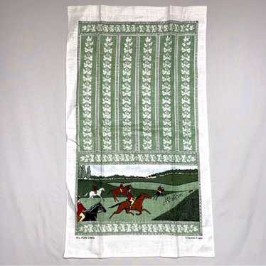 Vintage Stevens Linen Dish Hand Tea Towel Horse Hu