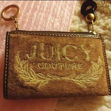 Juicy Couture Rare 2000s Tan Brass Velour Beautif… - image 1