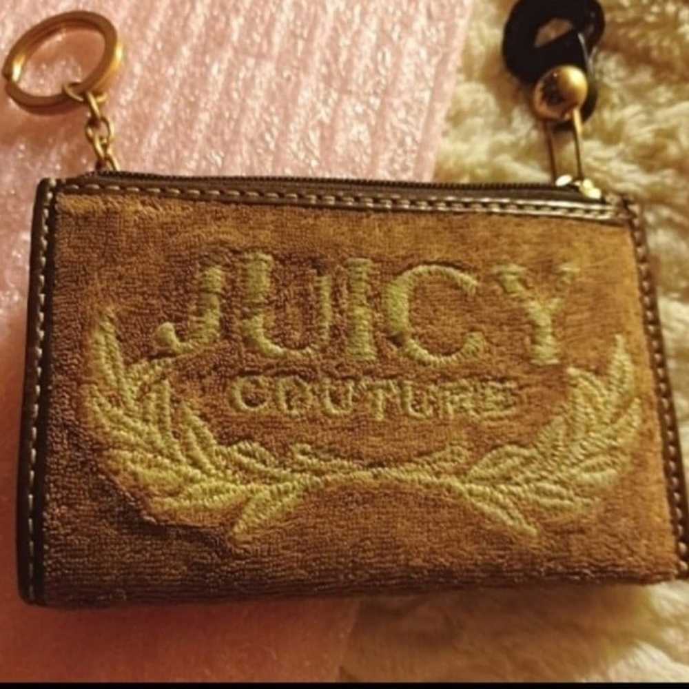 Juicy Couture Rare 2000s Tan Brass Velour Beautif… - image 4