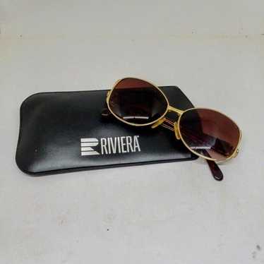 Vintage Riveria Square Metal Sunglasses-Soft Case… - image 1