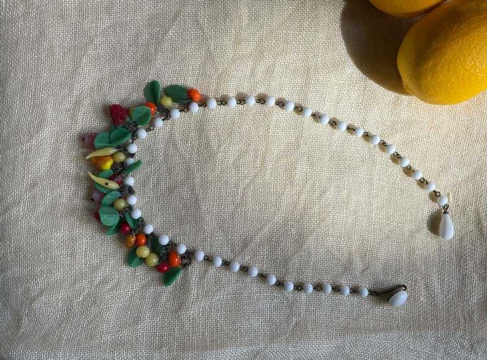 Glass fruit salad tutti frutti necklace - image 3