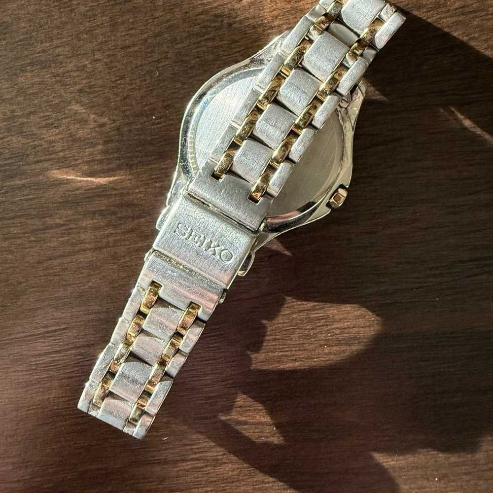 Vintage Ladies Solar Powered Seiko Jeweled Watch - image 9