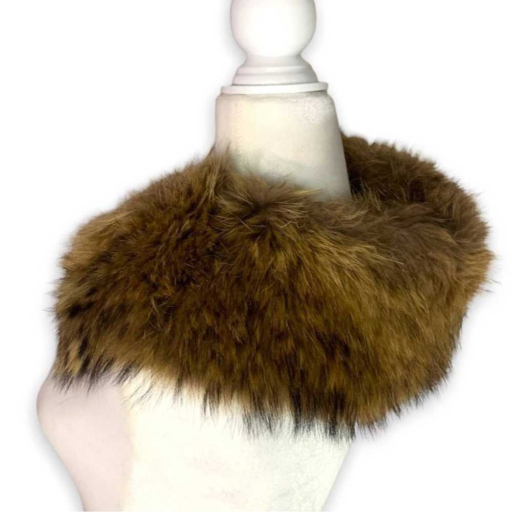 Vintage Genuine Mink Fur Collar Neck Wrap Brown T… - image 2