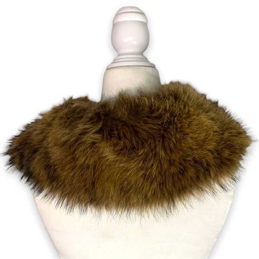 Vintage Genuine Mink Fur Collar Neck Wrap Brown T… - image 3