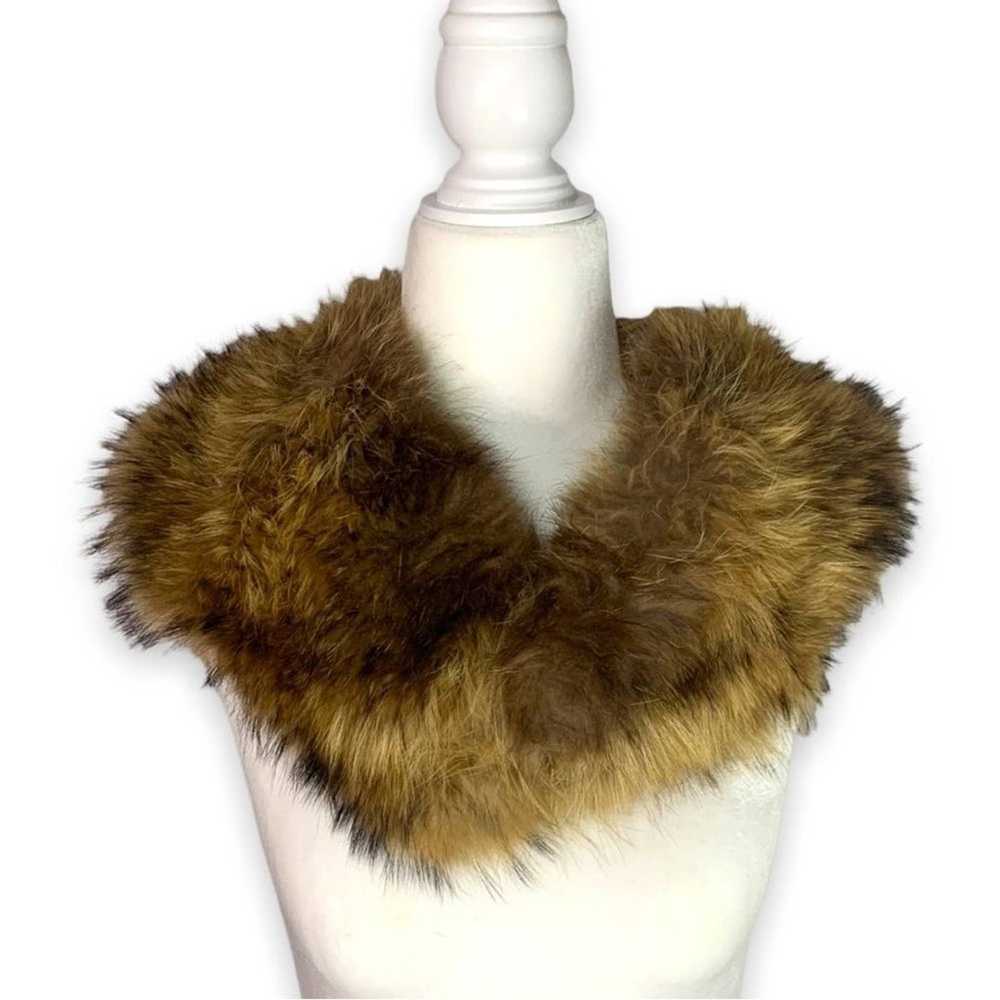 Vintage Genuine Mink Fur Collar Neck Wrap Brown T… - image 4