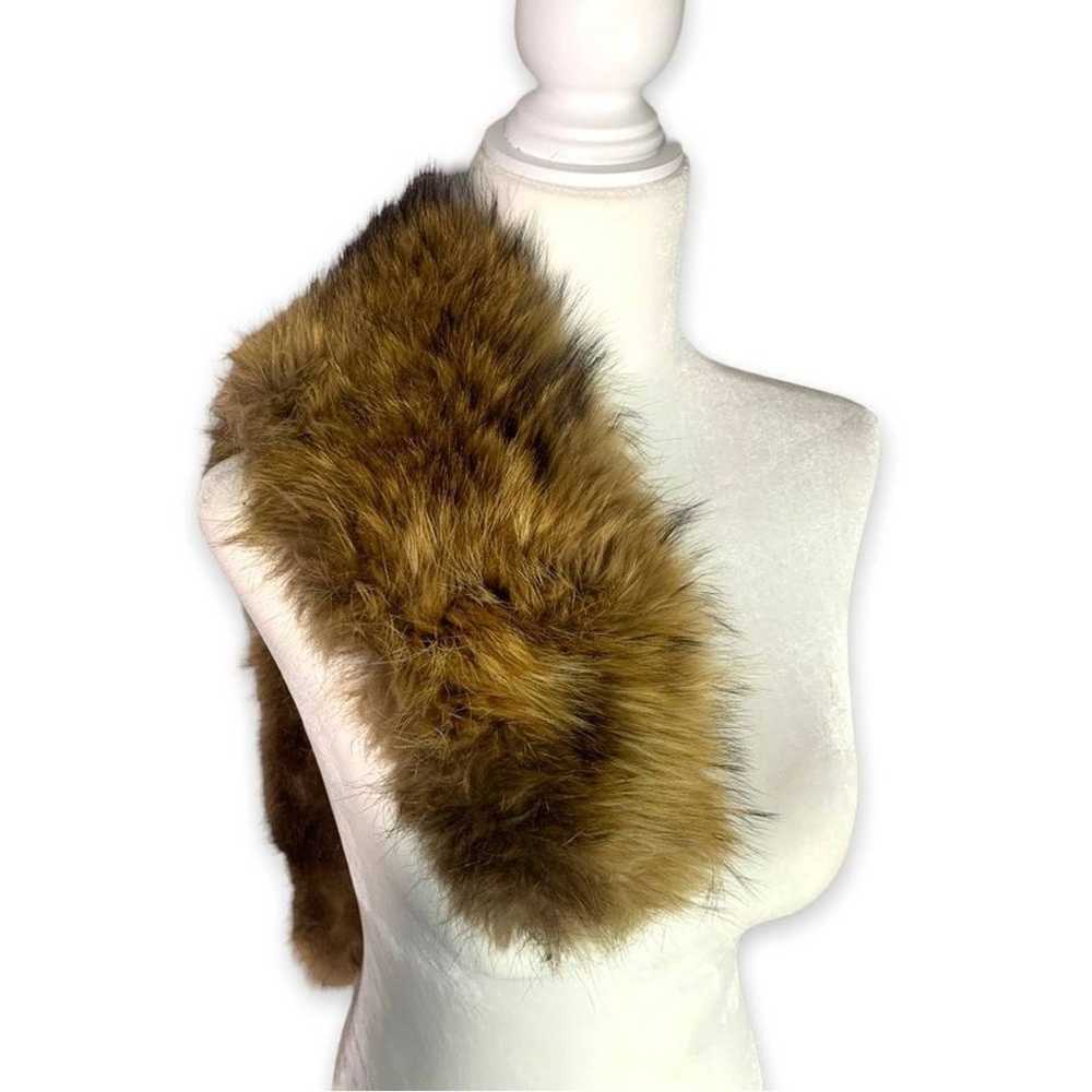 Vintage Genuine Mink Fur Collar Neck Wrap Brown T… - image 5