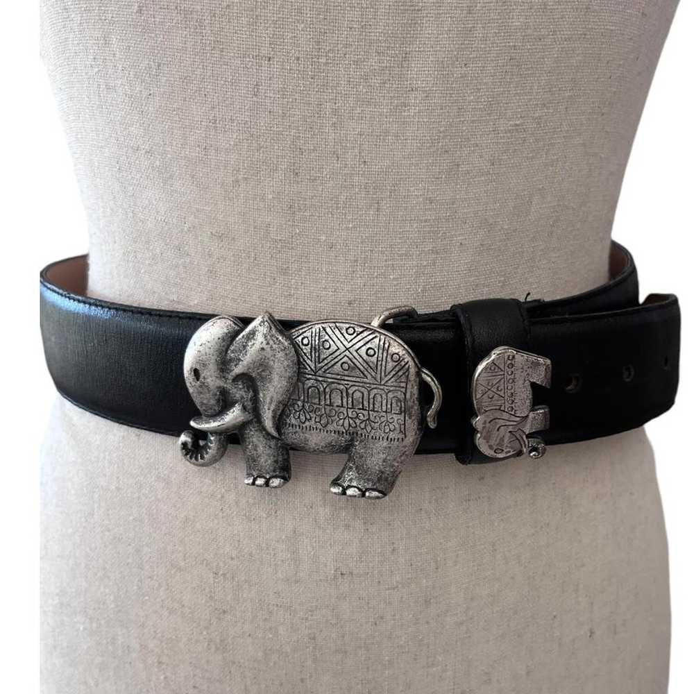 Vintage Classic Silver Buckle Elephant Mama & Bab… - image 4