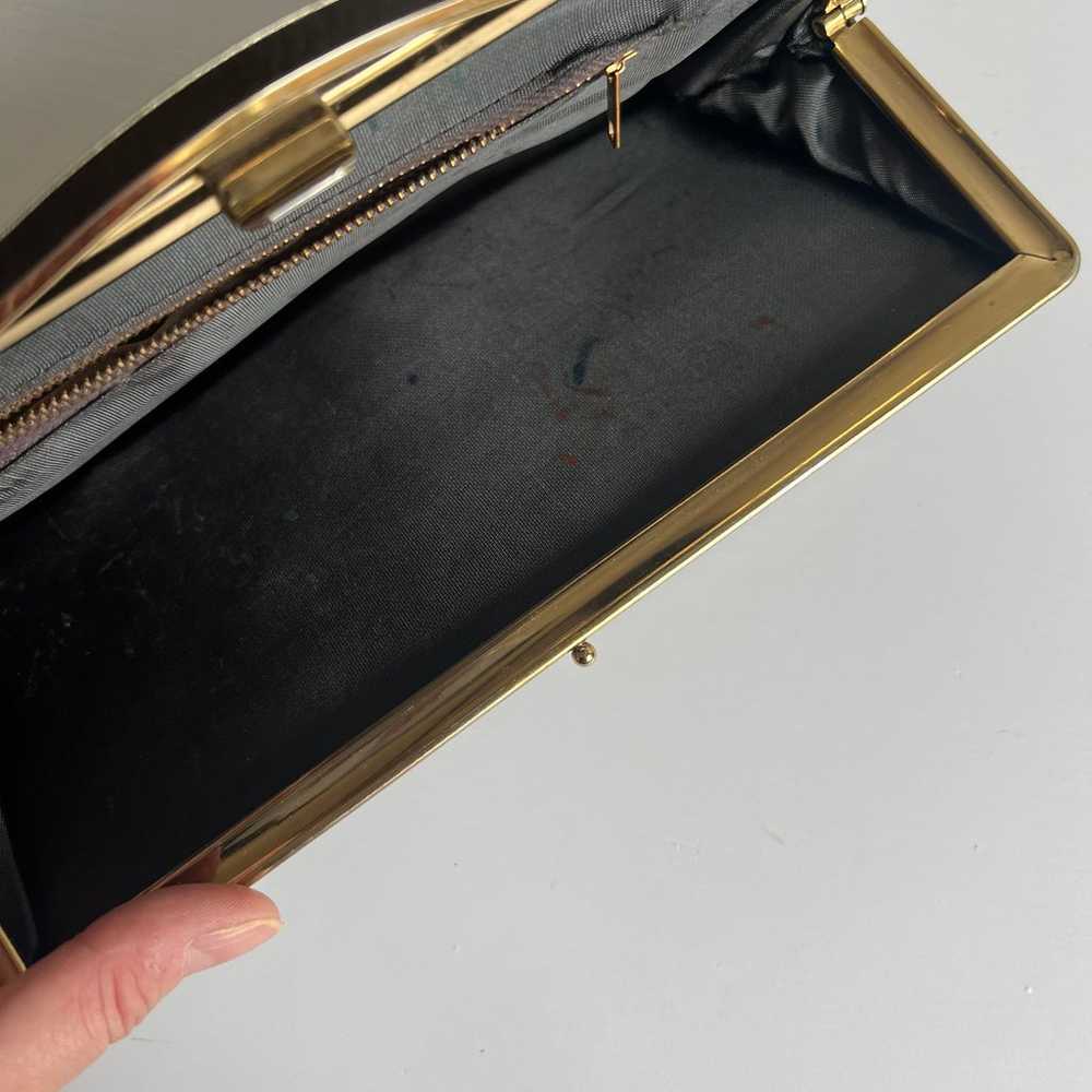 **Vintage** Dark Brown Leather Clutch - image 8