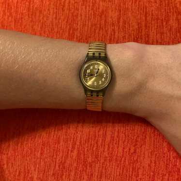 Woman’s vintage Swiss made 1994 gold tone champag… - image 1