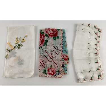 Women Handkerchief Lot New York State Happy Birthd