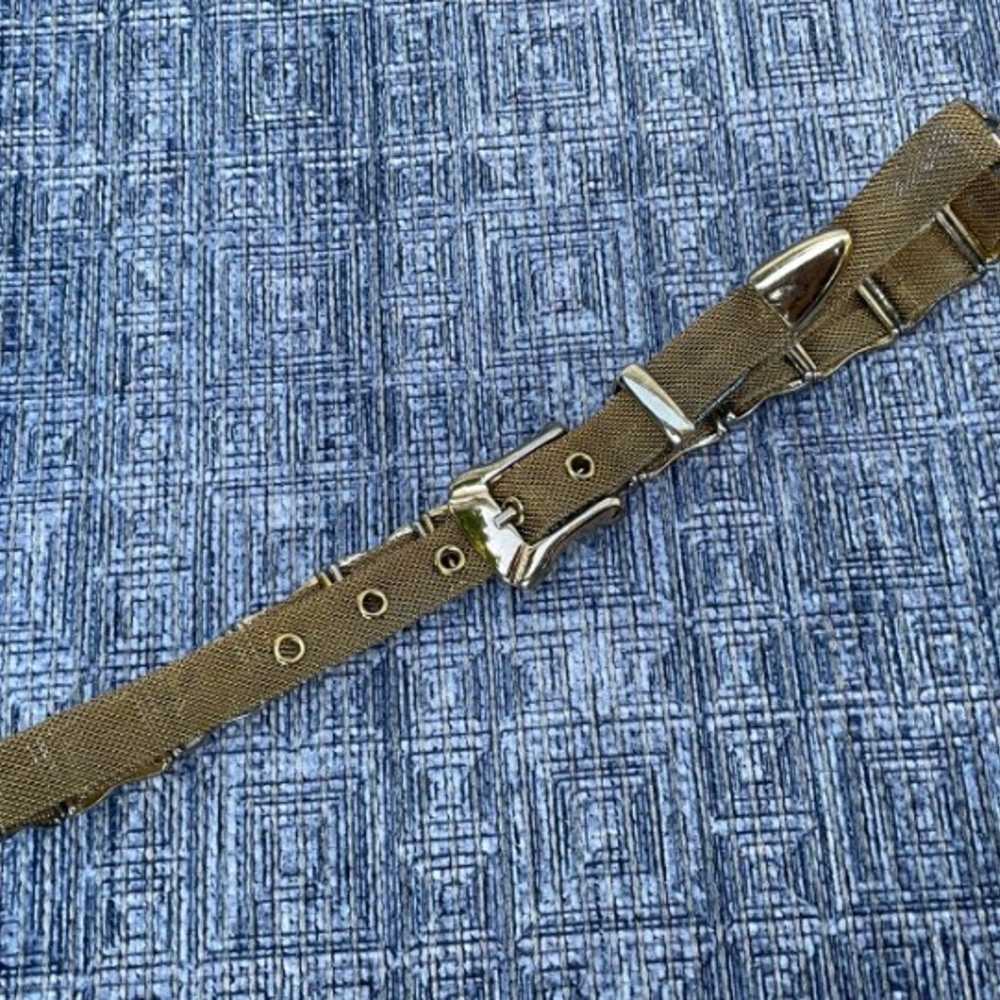 Donna Katz Vintage Belt Gold Tone Metal Waist Ban… - image 5