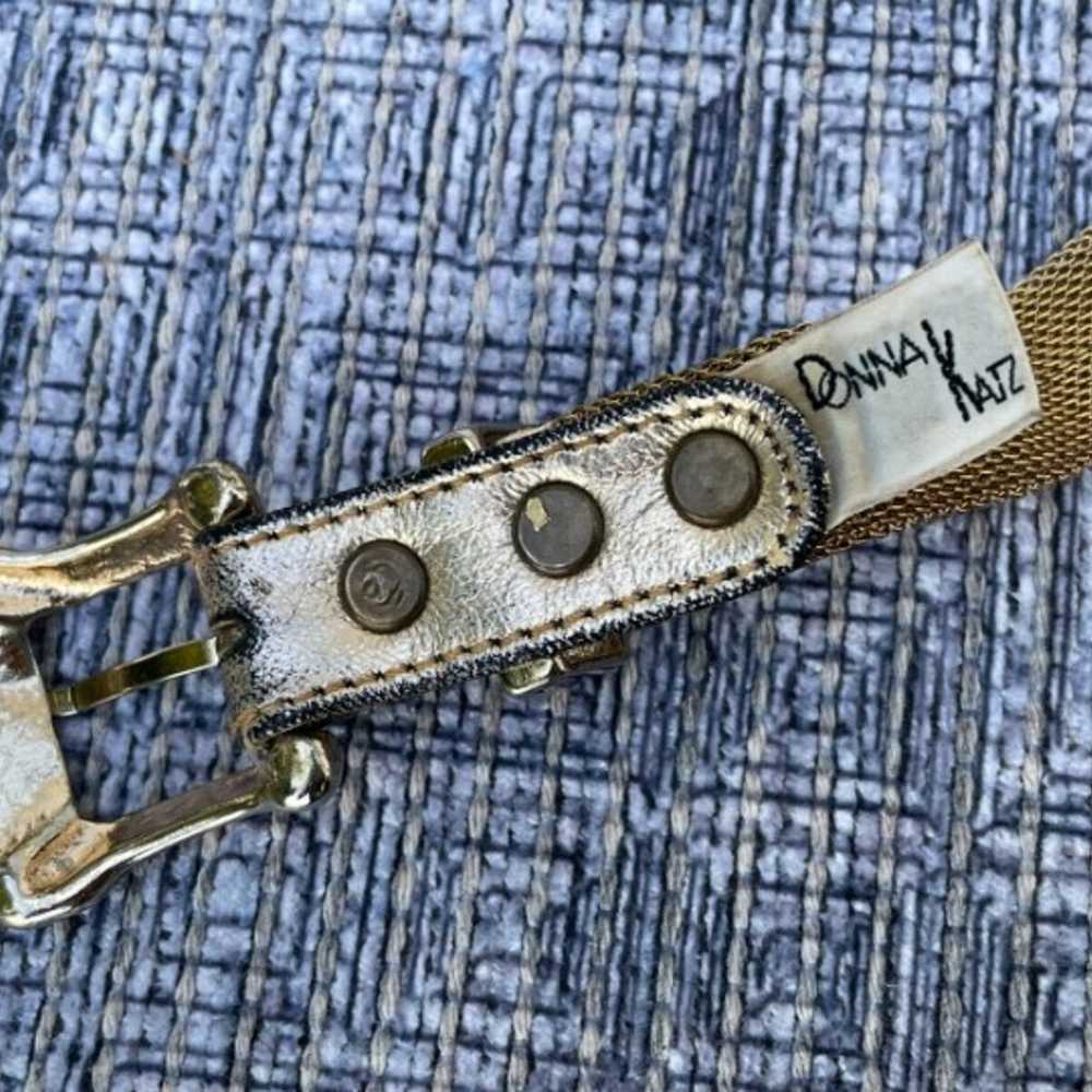 Donna Katz Vintage Belt Gold Tone Metal Waist Ban… - image 7