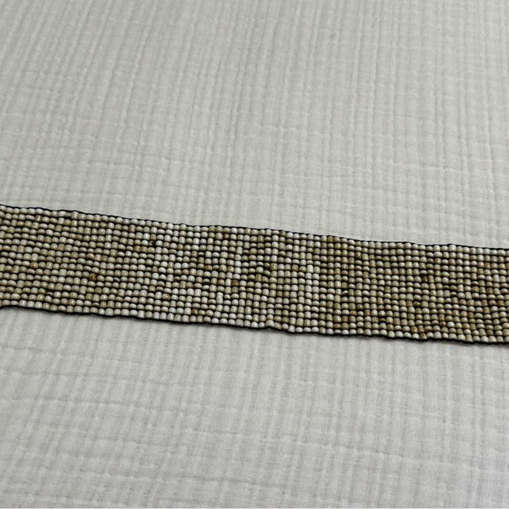 Vintage Bohemian Belt Stretch Glass Beaded Wood B… - image 9