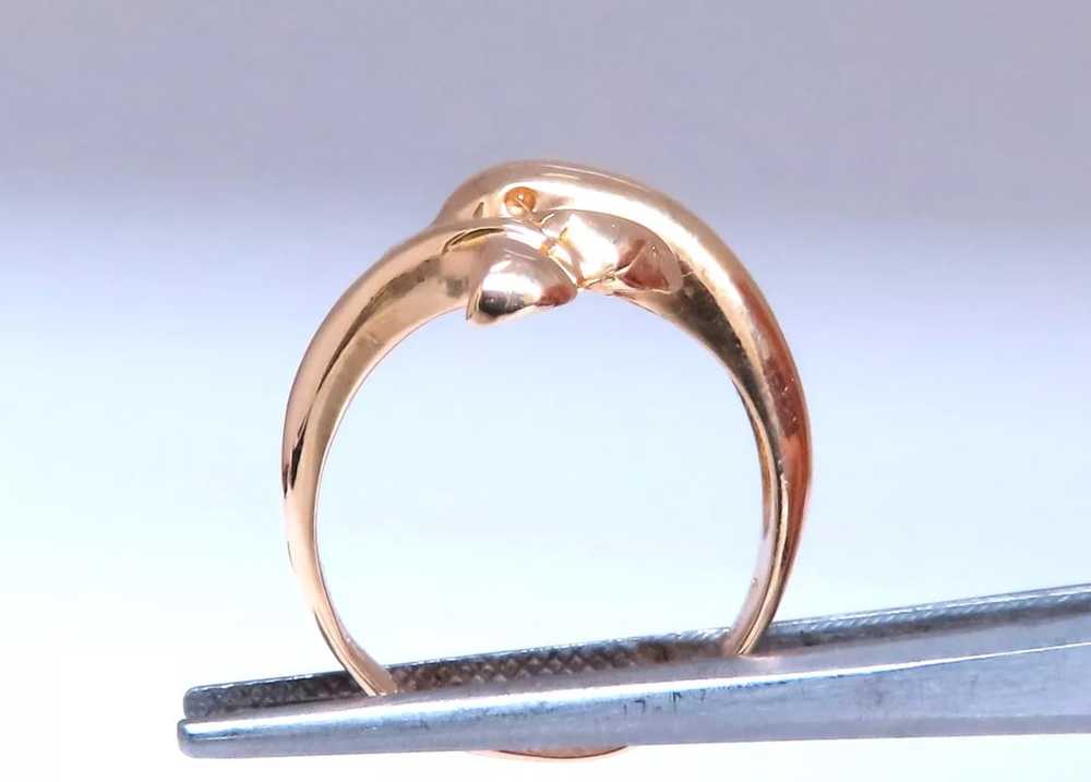 Dolphin Crossover Wrap Ring 14kt Gold 12546 - image 4