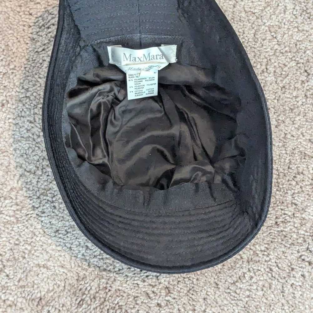 Vintage Max Mara Hat Vintage Black Bucket Hat Max… - image 6