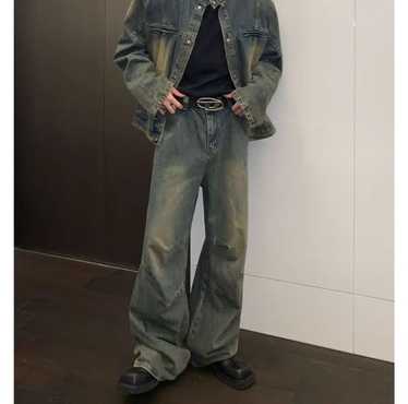 Japanese Brand × Jean × Streetwear Pleated vintag… - image 1