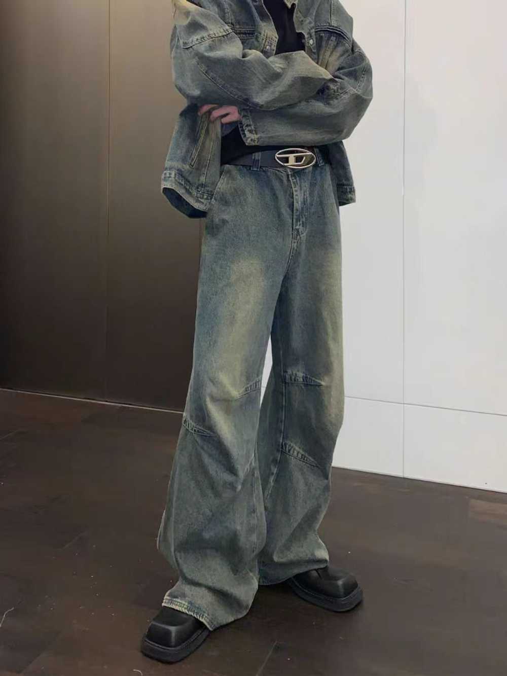 Japanese Brand × Jean × Streetwear Pleated vintag… - image 3