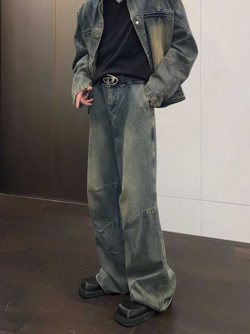 Japanese Brand × Jean × Streetwear Pleated vintag… - image 4