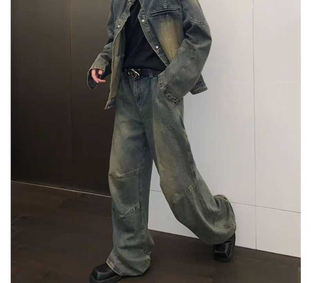 Japanese Brand × Jean × Streetwear Pleated vintag… - image 5