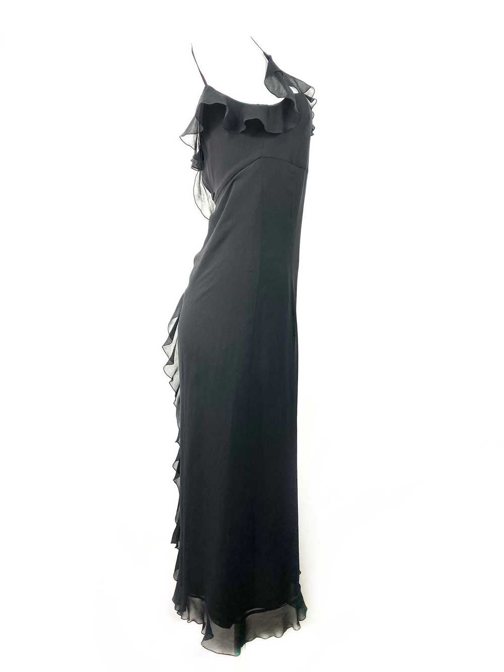 Chanel Boutique Black Silk Slip Dress Size 38 - image 10