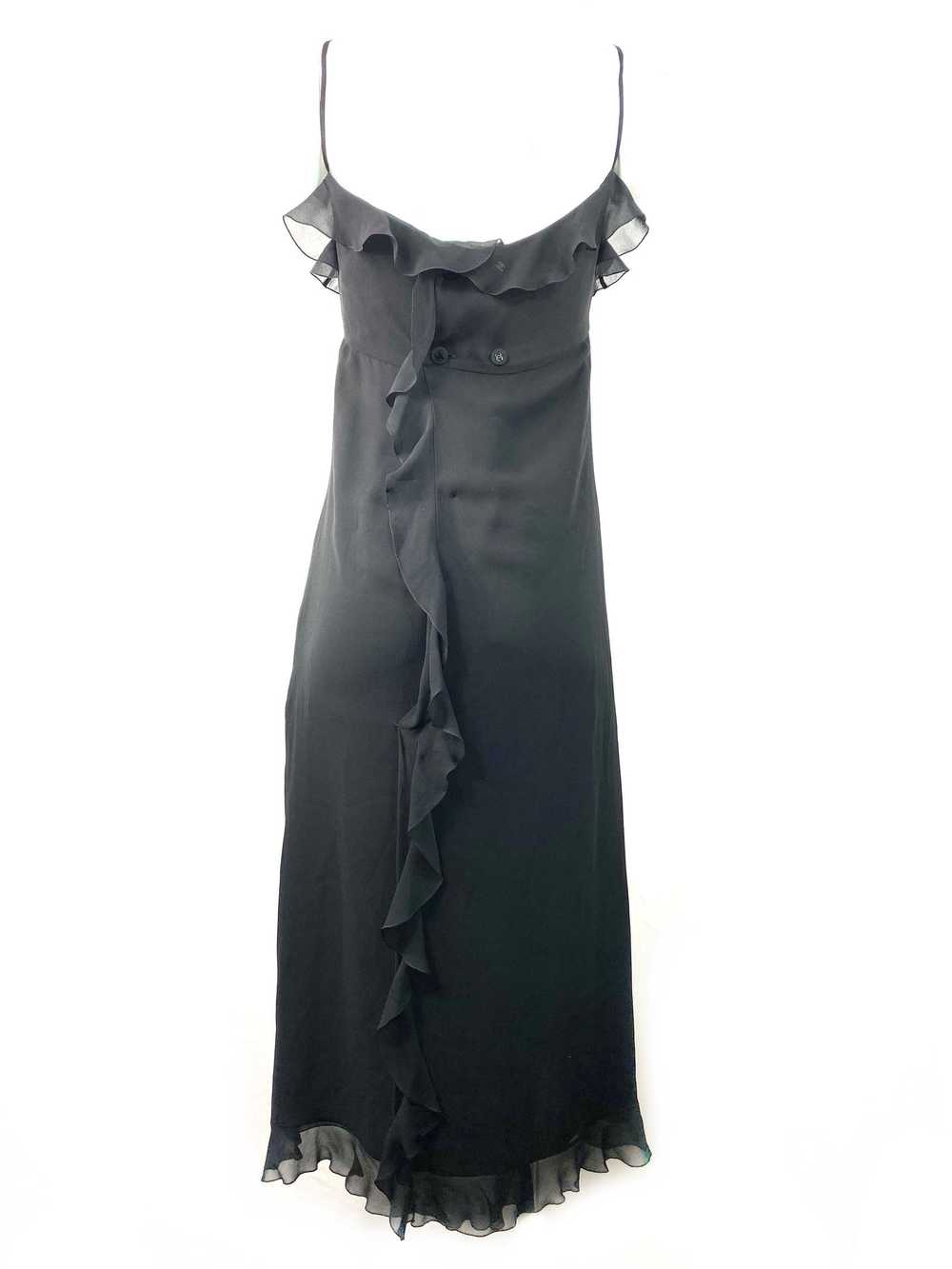 Chanel Boutique Black Silk Slip Dress Size 38 - image 12