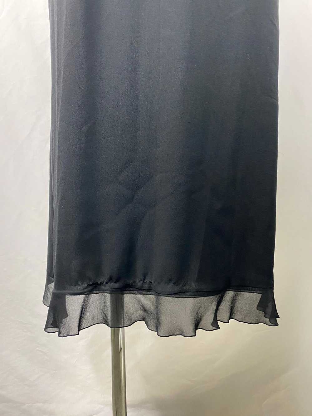 Chanel Boutique Black Silk Slip Dress Size 38 - image 9