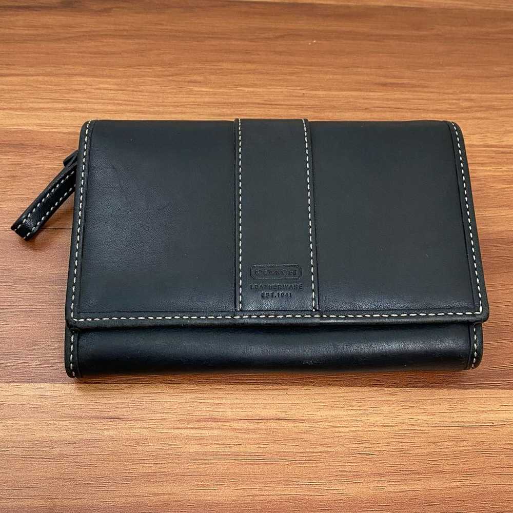 Vintage COACH Black Legacy Leatherware 3-in-1 Bif… - image 2