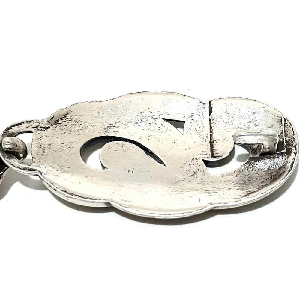 Vintage Brighton Silver Chain Link Belt - image 10